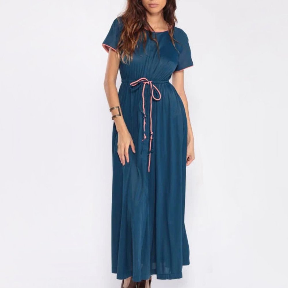 Vintage Vanity Fair (C. 1979) ZipUp Lounge Dress Gem